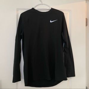 Nike Men’s Dri-Fit Long Sleeve Running Crew Neck T-Shirt, Size L, Black
